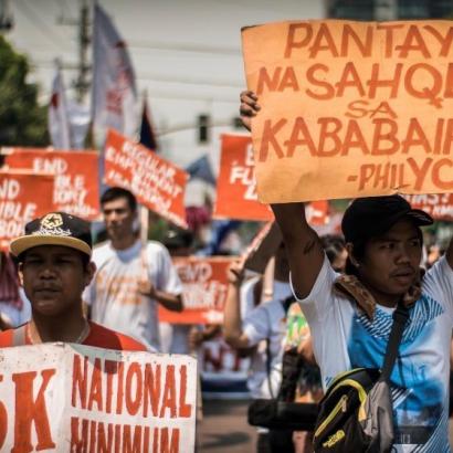 Phillipine labor protestors