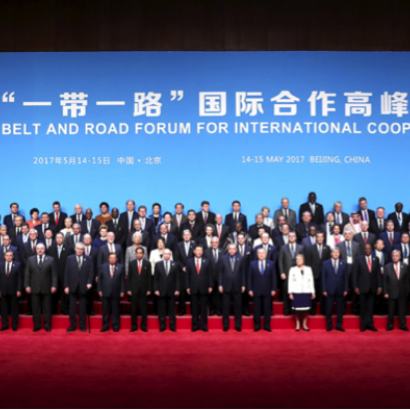 All the scholars participating in the Belt and Road Initiative stand for photo