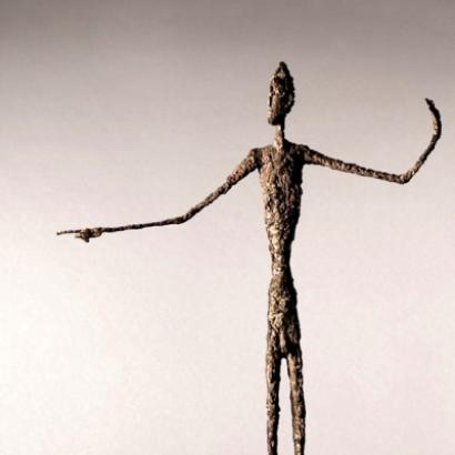'Man Pointing' by Alberto Giacomett, 1947.