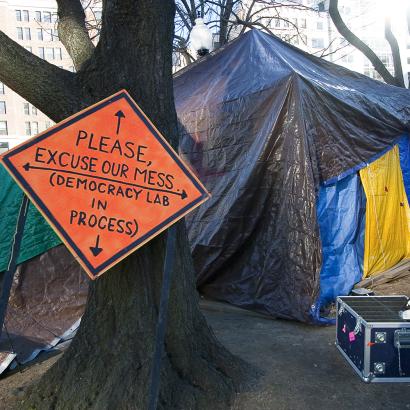 Occupy D.C. camp, McPherson Square. Washington, D.C. 2012.  Image credit: Tommaso Durante