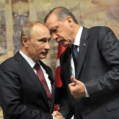 Turkish and Russian presidents Recep Erdoğan and Vladimir Putin