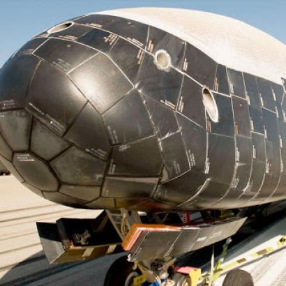 A US Air Force X-37B robotic space plane, also known as the Orbital Test Vehicle